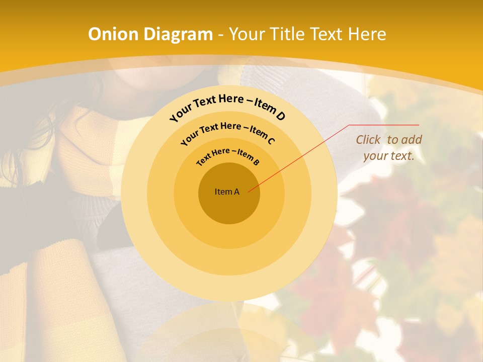 A Woman Wearing A Yellow And Black Scarf PowerPoint Template