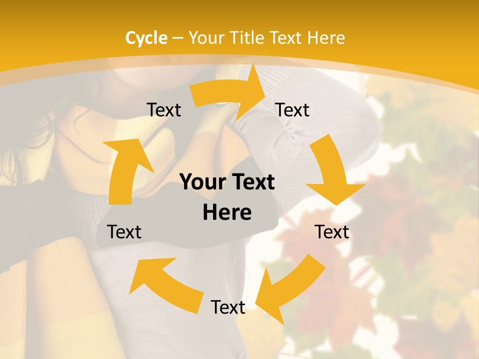 A Woman Wearing A Yellow And Black Scarf PowerPoint Template