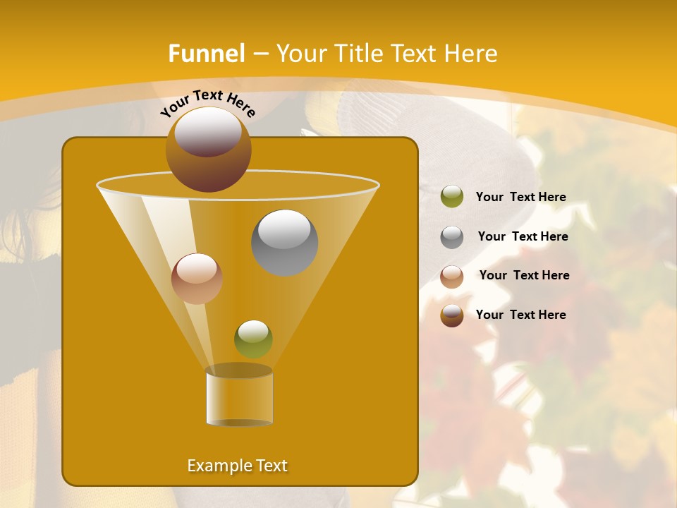 A Woman Wearing A Yellow And Black Scarf PowerPoint Template