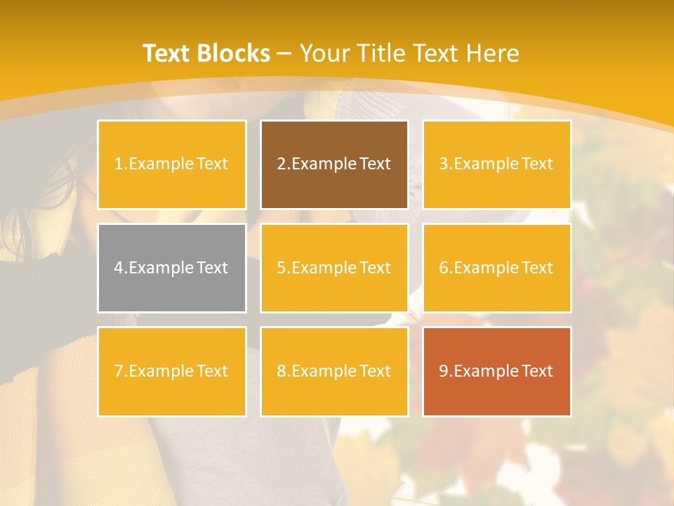 A Woman Wearing A Yellow And Black Scarf PowerPoint Template