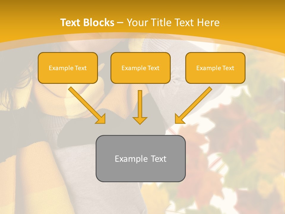 A Woman Wearing A Yellow And Black Scarf PowerPoint Template