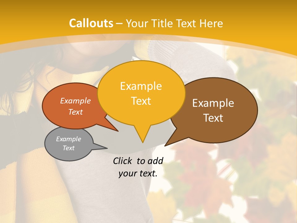 A Woman Wearing A Yellow And Black Scarf PowerPoint Template