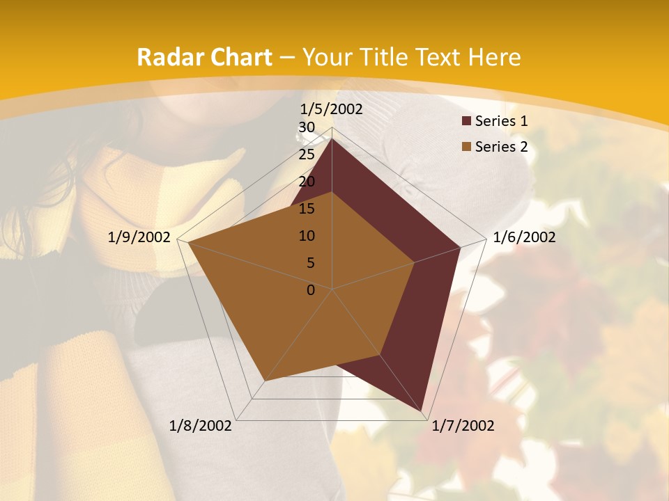 A Woman Wearing A Yellow And Black Scarf PowerPoint Template