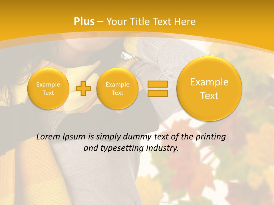 A Woman Wearing A Yellow And Black Scarf PowerPoint Template
