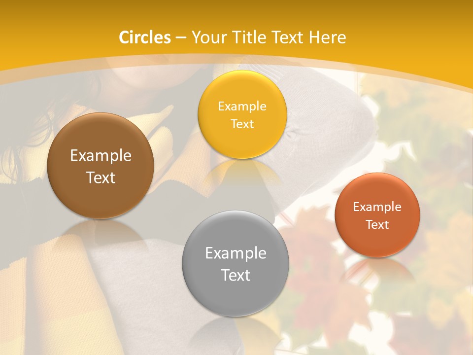 A Woman Wearing A Yellow And Black Scarf PowerPoint Template