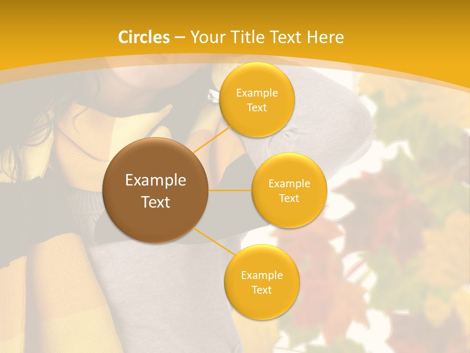 A Woman Wearing A Yellow And Black Scarf PowerPoint Template