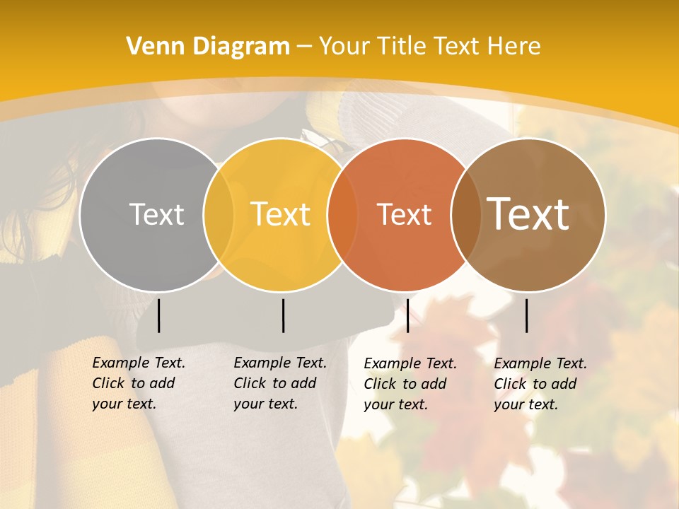 A Woman Wearing A Yellow And Black Scarf PowerPoint Template