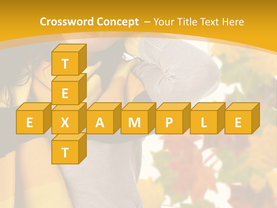 A Woman Wearing A Yellow And Black Scarf PowerPoint Template