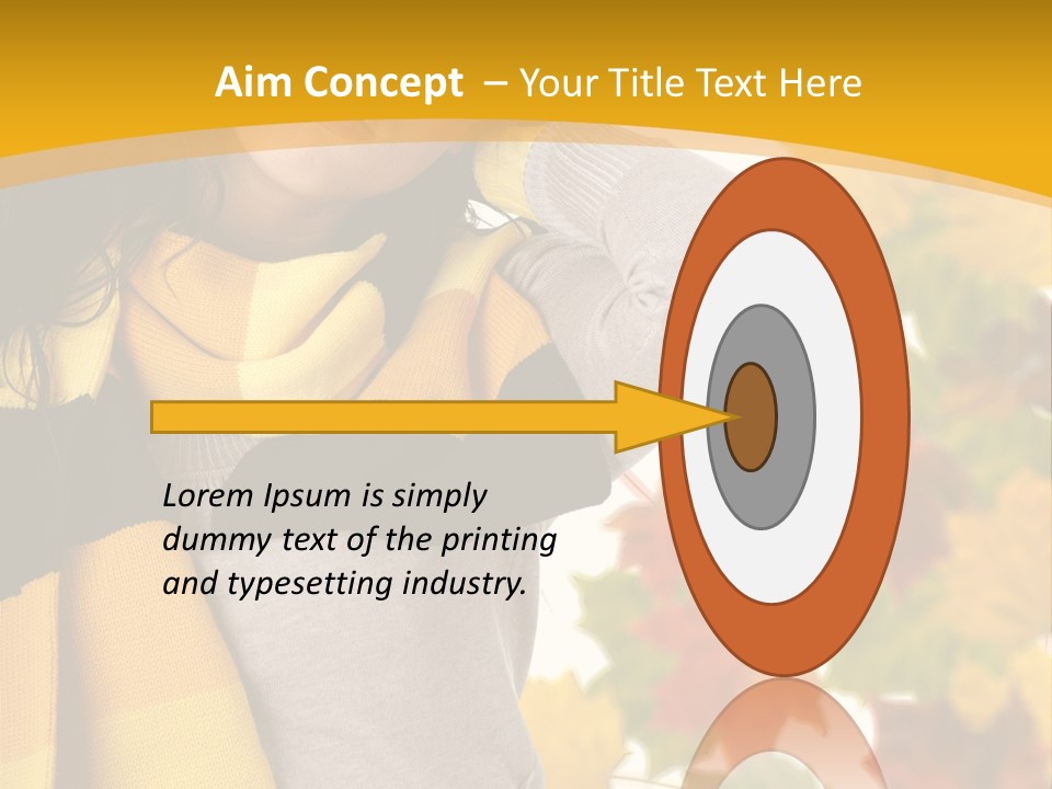 A Woman Wearing A Yellow And Black Scarf PowerPoint Template