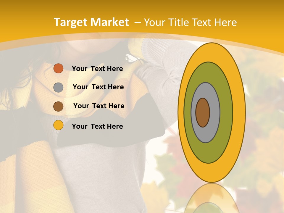 A Woman Wearing A Yellow And Black Scarf PowerPoint Template