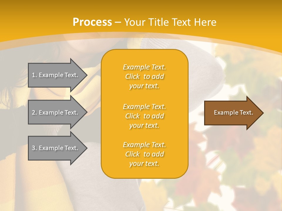 A Woman Wearing A Yellow And Black Scarf PowerPoint Template