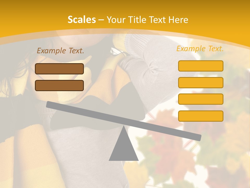 A Woman Wearing A Yellow And Black Scarf PowerPoint Template