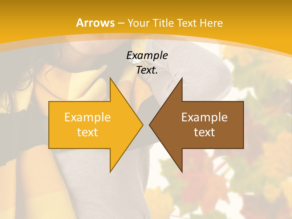 A Woman Wearing A Yellow And Black Scarf PowerPoint Template