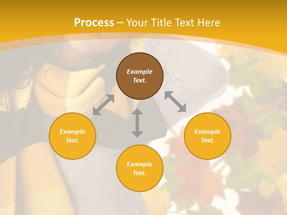 A Woman Wearing A Yellow And Black Scarf PowerPoint Template