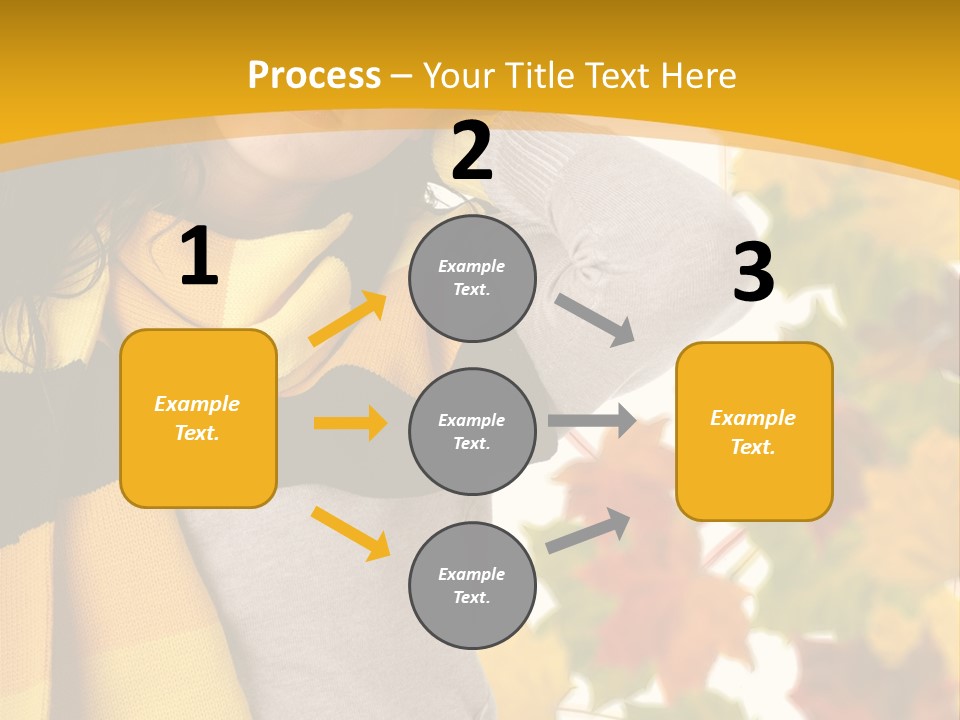 A Woman Wearing A Yellow And Black Scarf PowerPoint Template