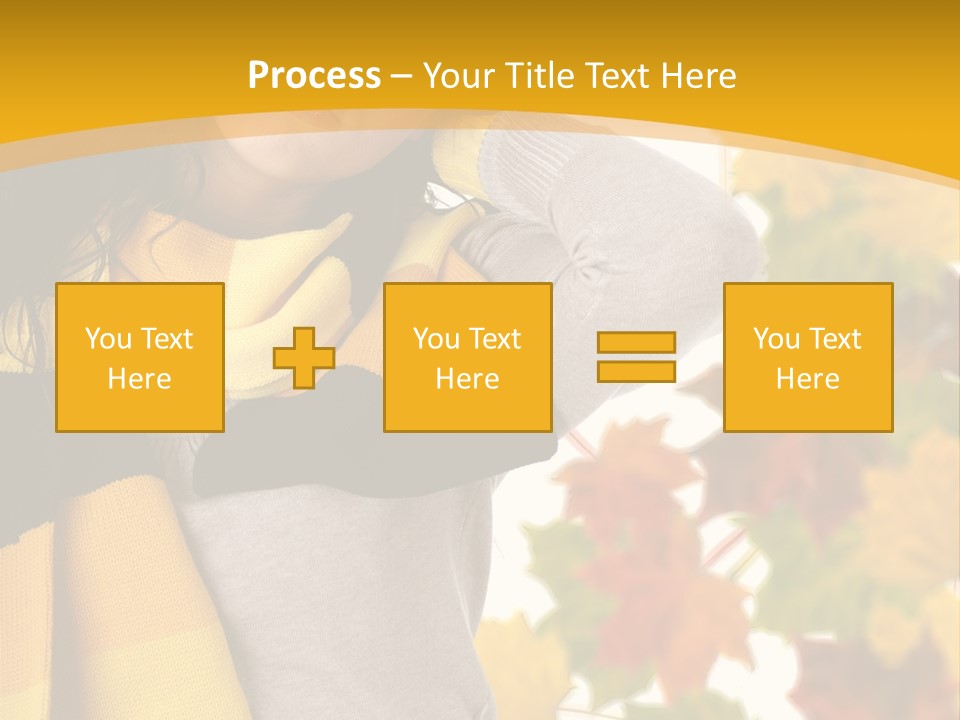 A Woman Wearing A Yellow And Black Scarf PowerPoint Template