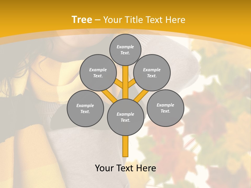 A Woman Wearing A Yellow And Black Scarf PowerPoint Template