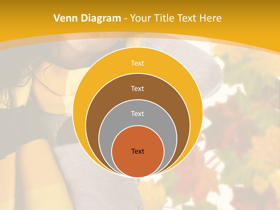 A Woman Wearing A Yellow And Black Scarf PowerPoint Template