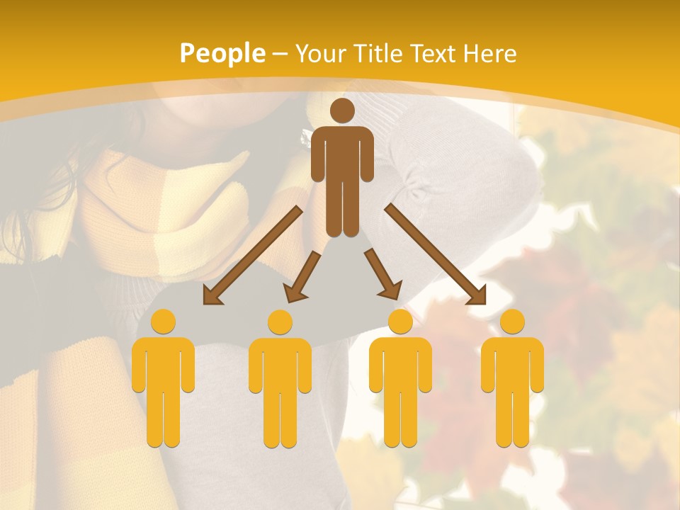 A Woman Wearing A Yellow And Black Scarf PowerPoint Template
