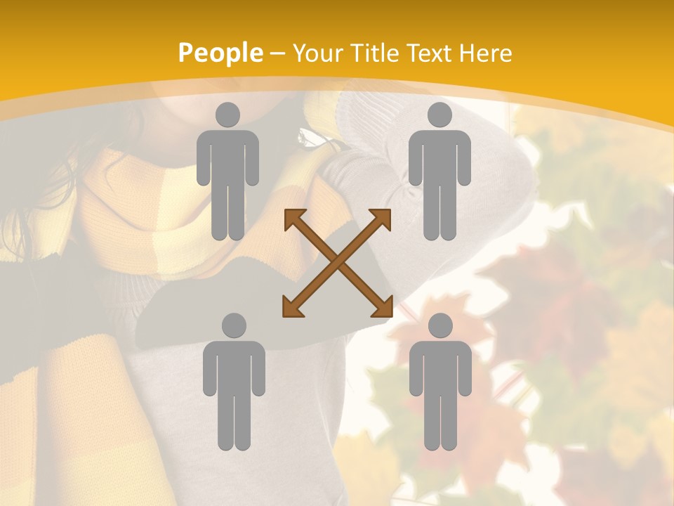 A Woman Wearing A Yellow And Black Scarf PowerPoint Template