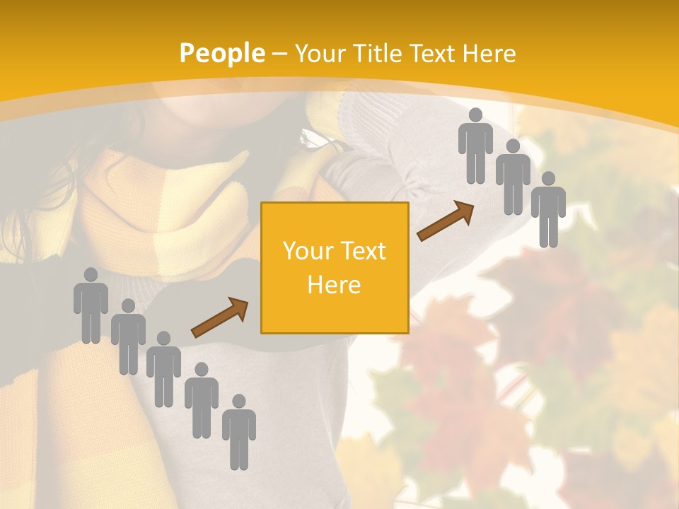 A Woman Wearing A Yellow And Black Scarf PowerPoint Template