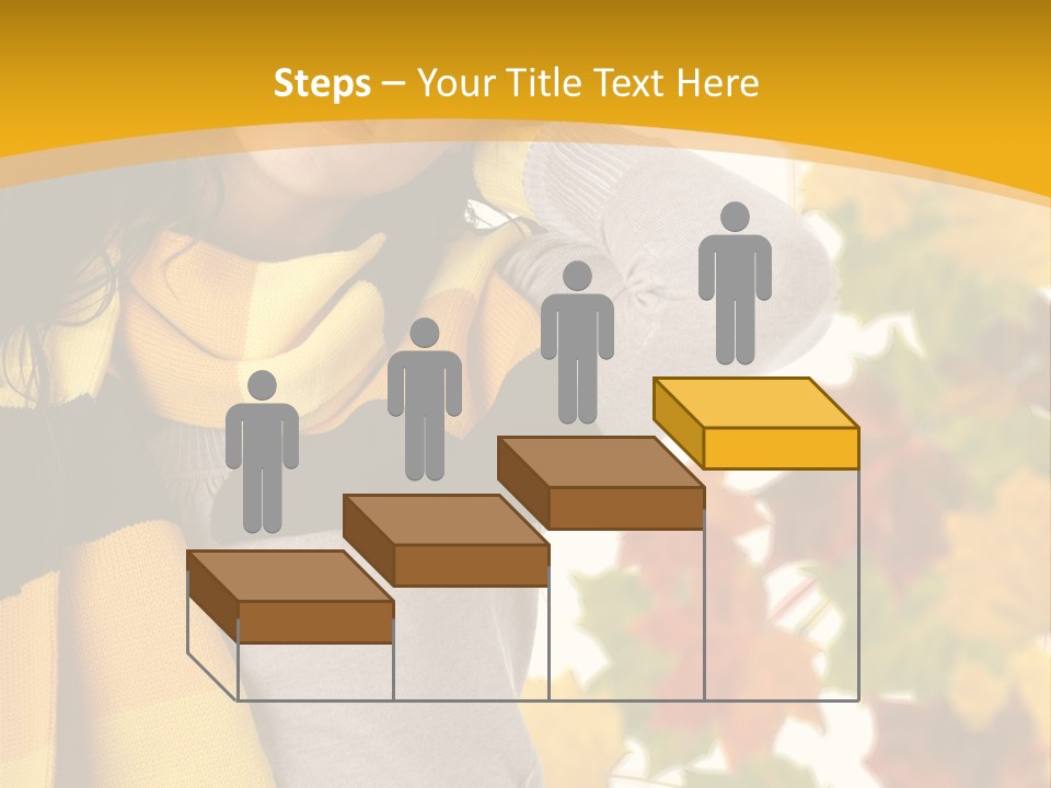 A Woman Wearing A Yellow And Black Scarf PowerPoint Template