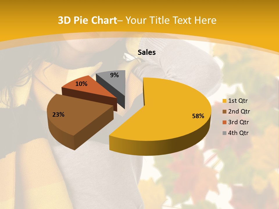 A Woman Wearing A Yellow And Black Scarf PowerPoint Template