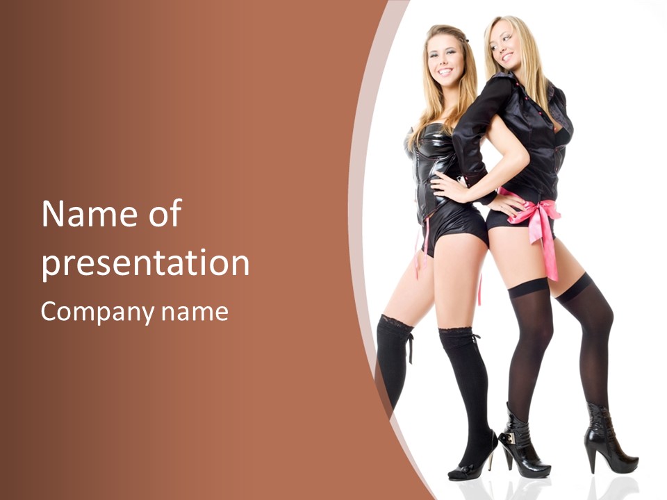 Together Female Beauty PowerPoint Template