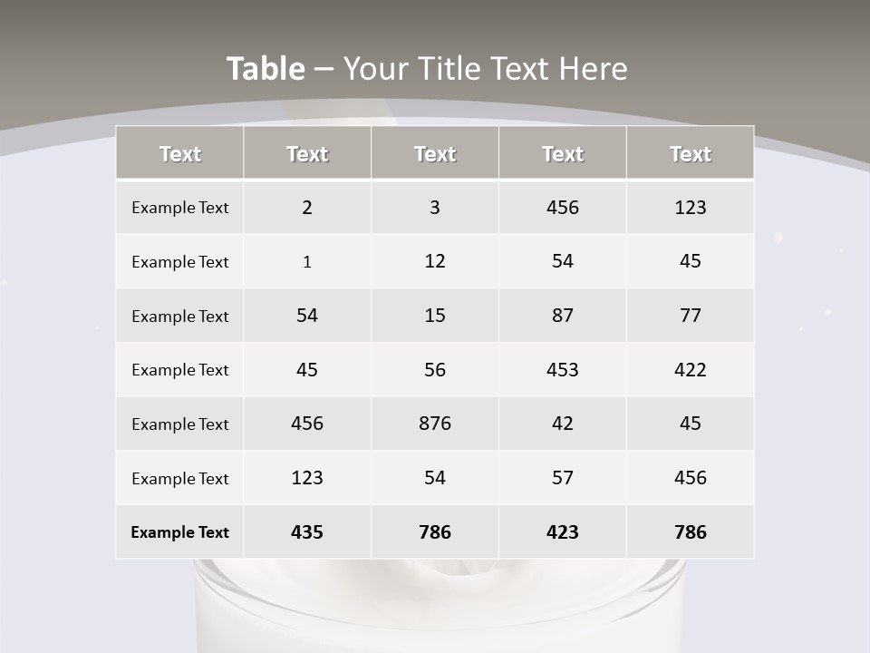 Splash Healthy Glass PowerPoint Template