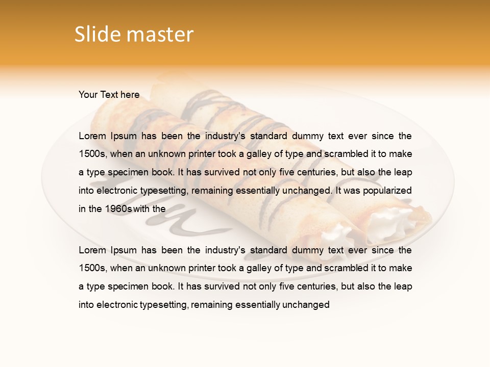 Dish Isolated Snack PowerPoint Template