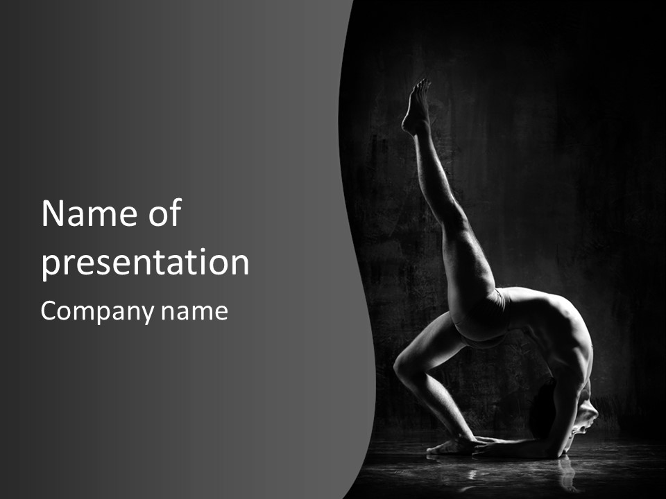 A Man Doing A Handstand Powerpoint Presentation PowerPoint Template