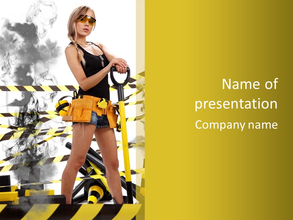 Hard Concept Blonde PowerPoint Template