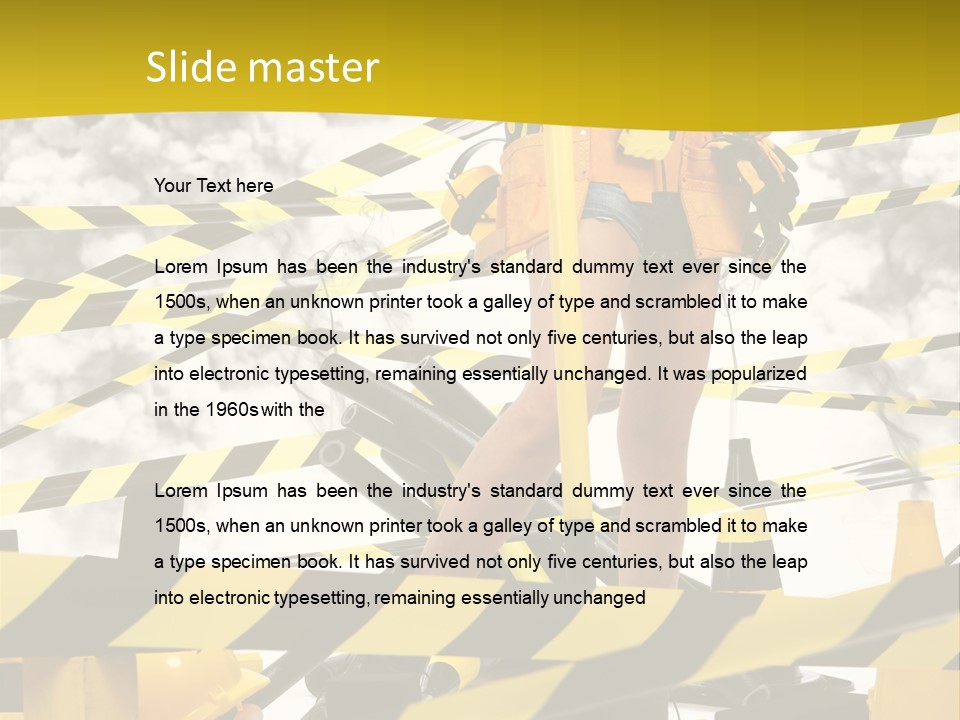 Belt Hard Worker PowerPoint Template