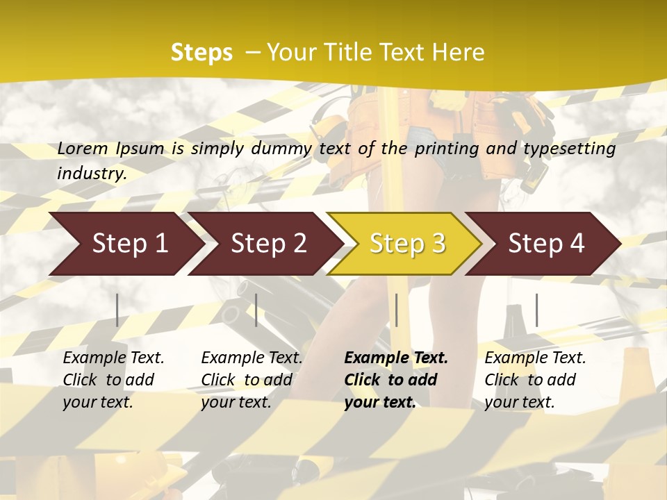 Belt Hard Worker PowerPoint Template