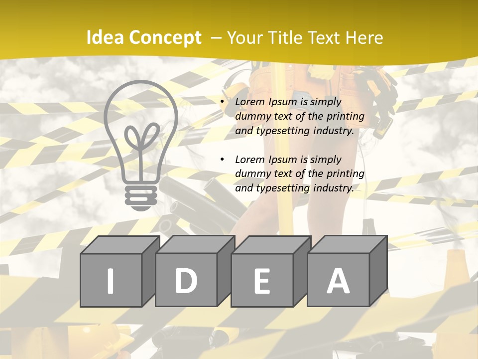 Belt Hard Worker PowerPoint Template