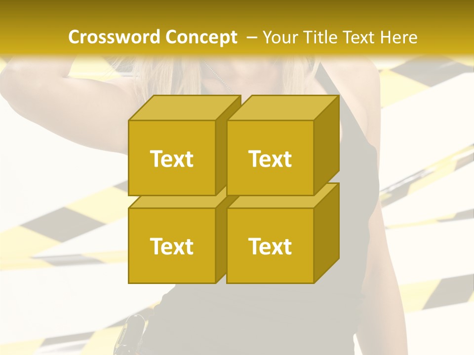 Female Blonde Sexy PowerPoint Template