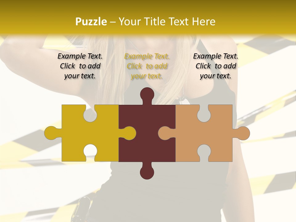 Female Blonde Sexy PowerPoint Template