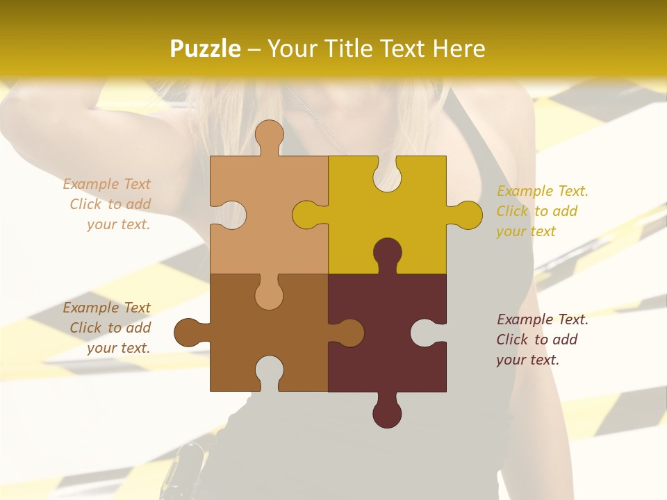 Female Blonde Sexy PowerPoint Template