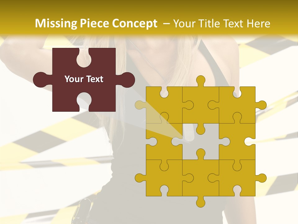 Female Blonde Sexy PowerPoint Template