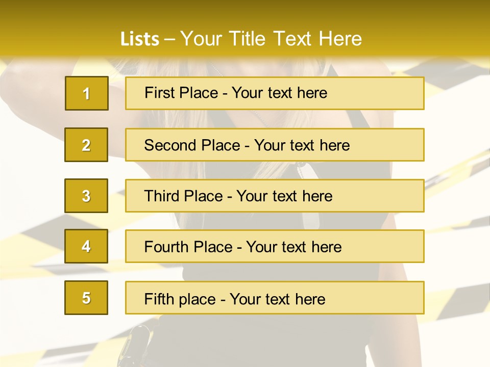 Female Blonde Sexy PowerPoint Template