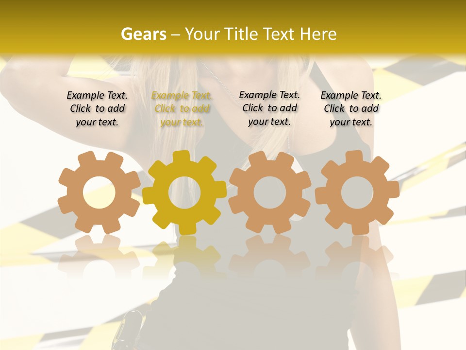 Female Blonde Sexy PowerPoint Template