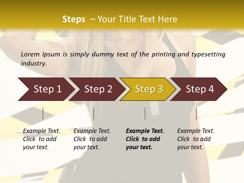 Female Blonde Sexy PowerPoint Template