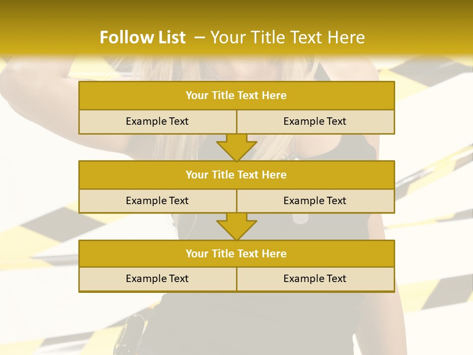 Female Blonde Sexy PowerPoint Template