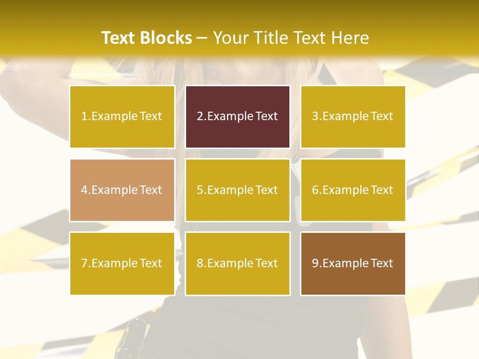 Female Blonde Sexy PowerPoint Template