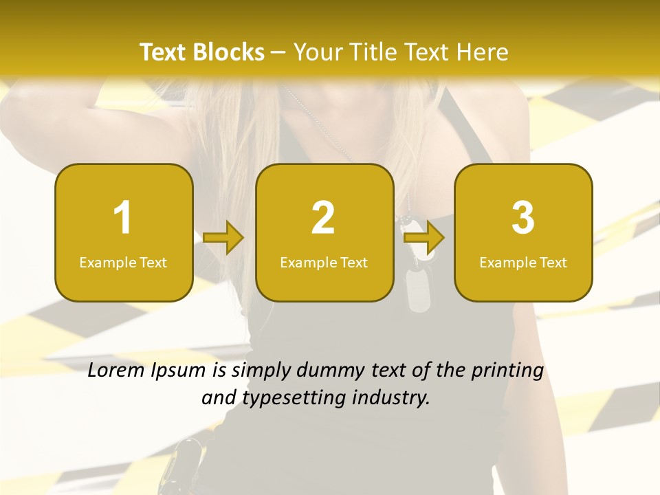 Female Blonde Sexy PowerPoint Template