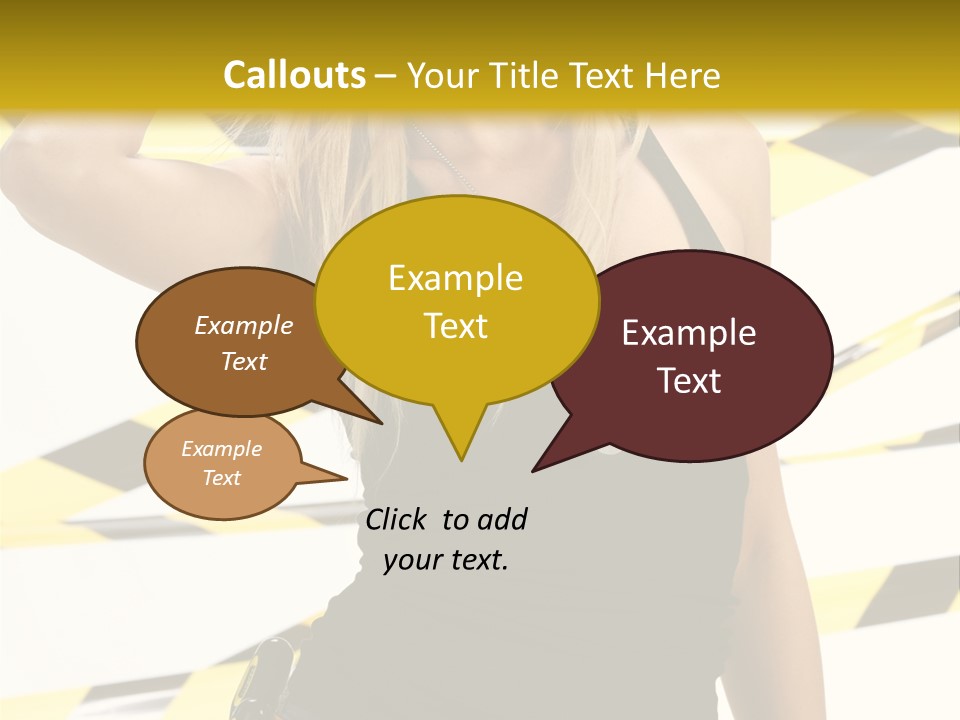 Female Blonde Sexy PowerPoint Template