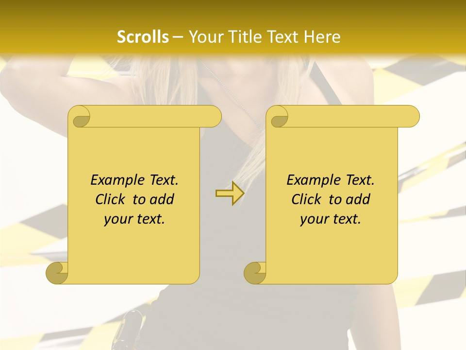 Female Blonde Sexy PowerPoint Template