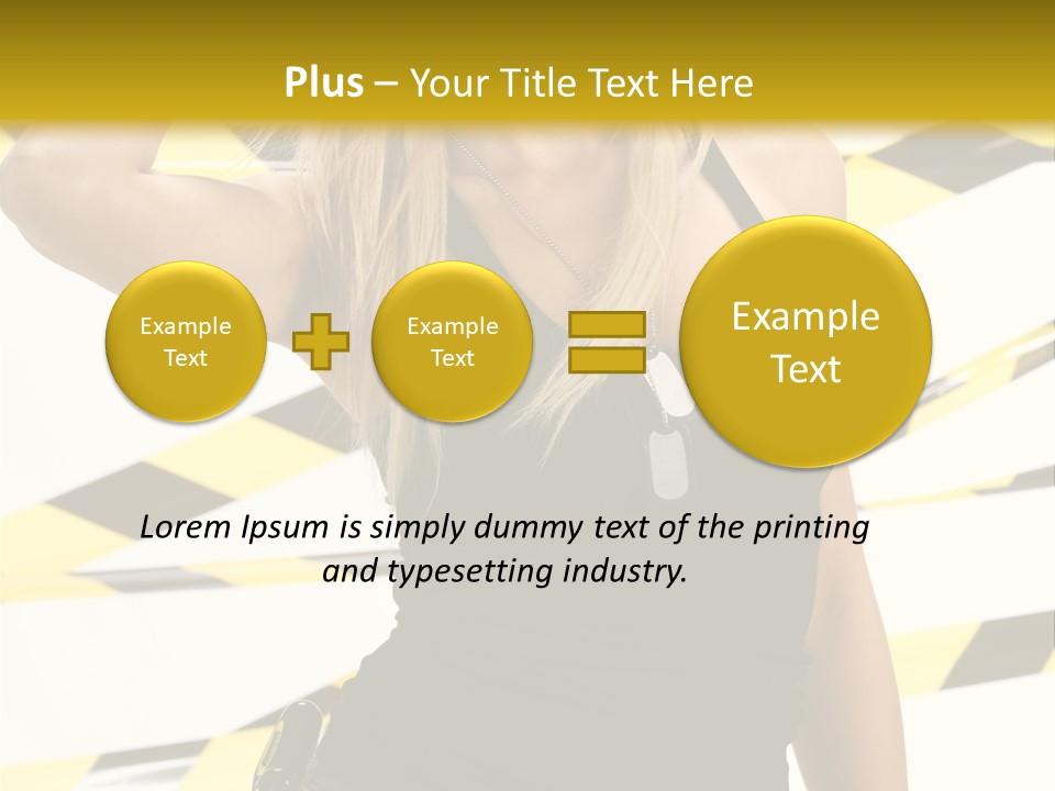 Female Blonde Sexy PowerPoint Template