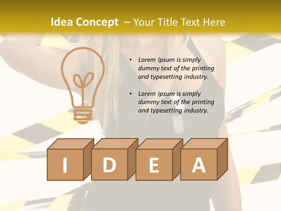 Female Blonde Sexy PowerPoint Template