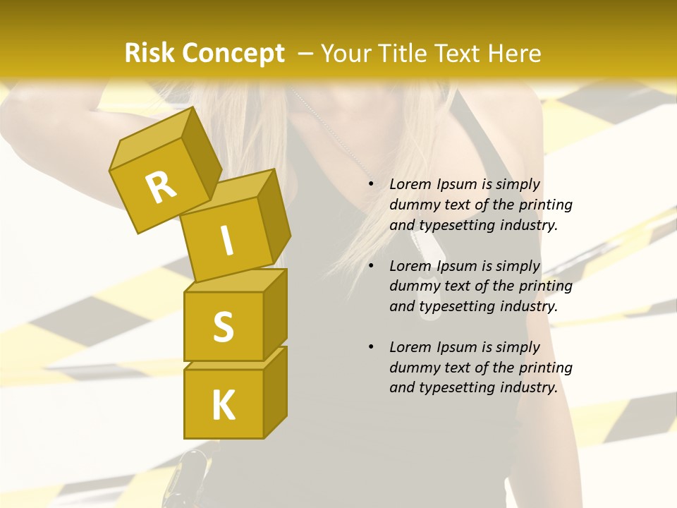 Female Blonde Sexy PowerPoint Template